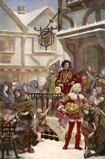 Sir Richard Whittington distribuyendo caridad de Henrietta Rae